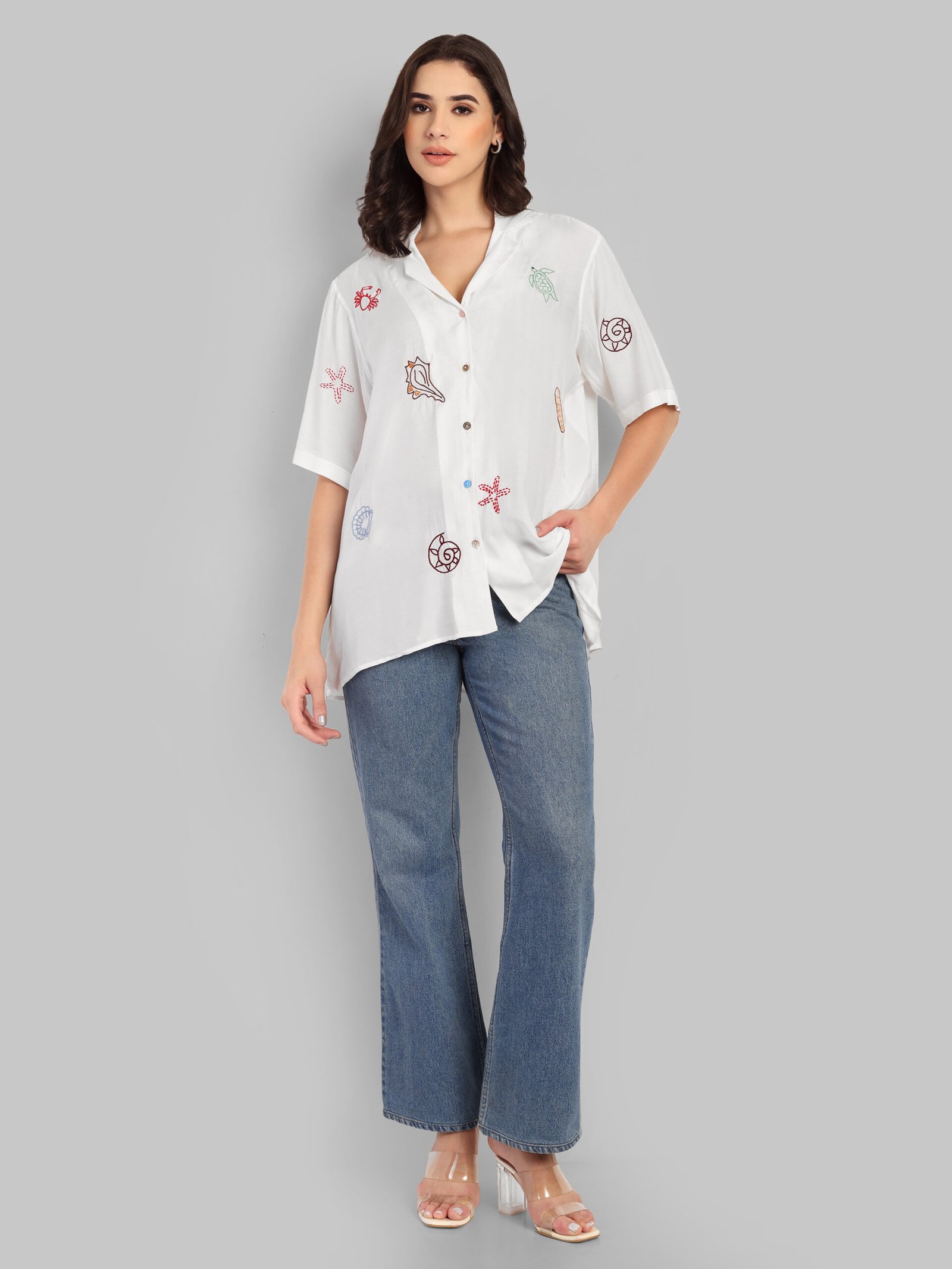 Embroidered White T-Shirt (Copy)